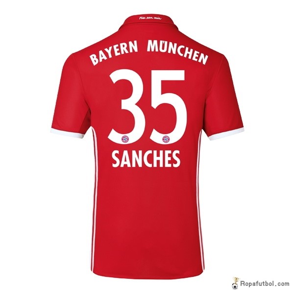 Camiseta Bayern de Múnich Replica Primera Ropa Sanches 2016/17 Rojo